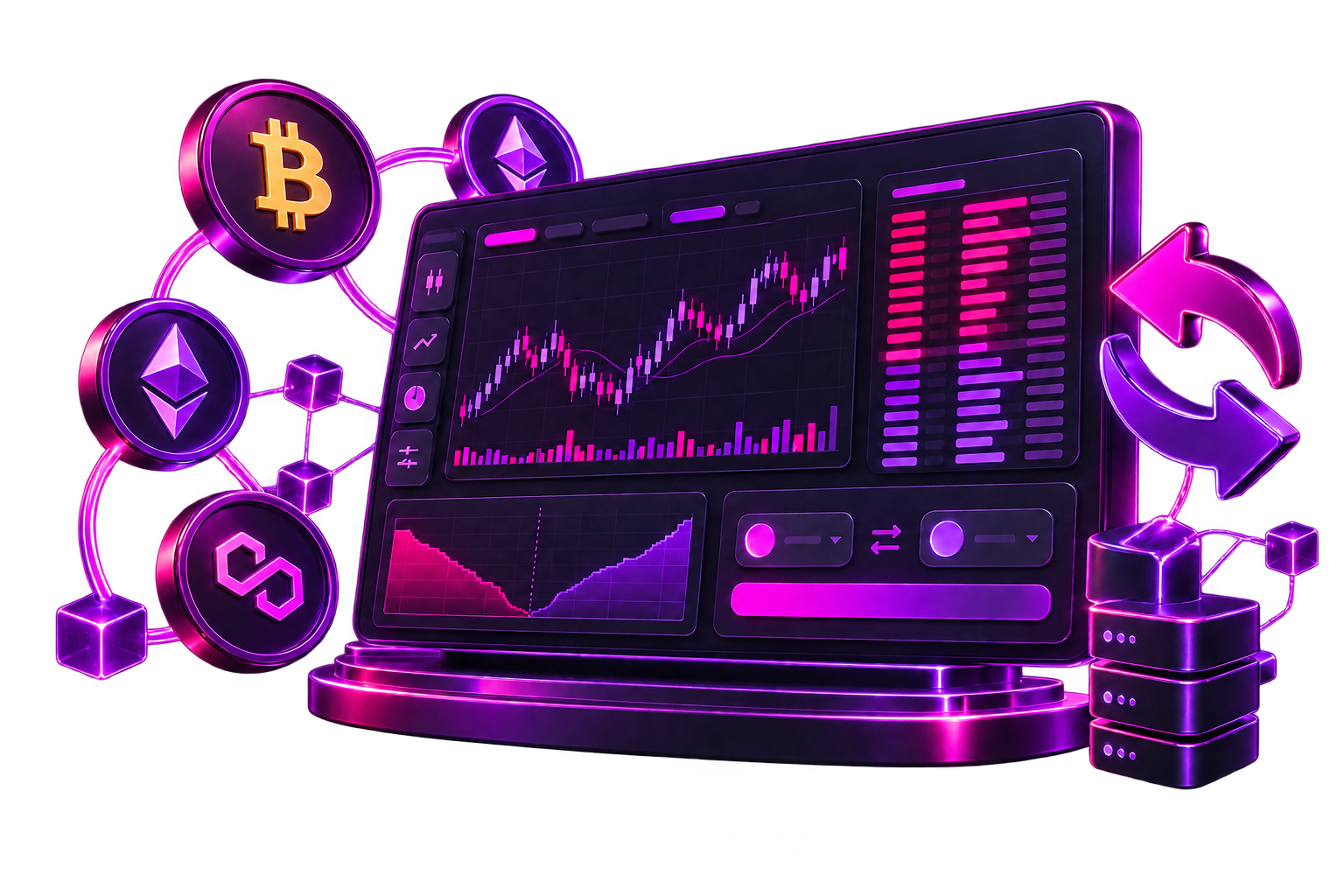 DEX & CEX Development illustration
